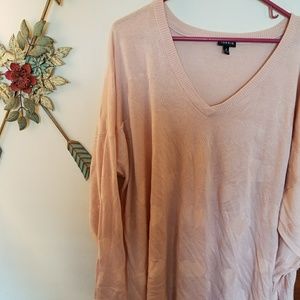 Torrid light pink heart sweater size 4